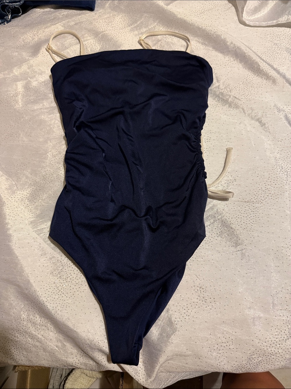 Mat de Lua Navy One-Piece Swimsuit with Contrast Straps size M